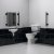 Nyma Style Doc M Fixing Centres Toilet Set Stainless Steel M.Black