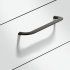 Curly D Pull Handle Zinc Alloy M.Black 320mm Fixing Centres - view 3