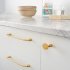 Floid Bar Handle Zinc Alloy Brushed Gold 192mm Fixing Centres - view 2