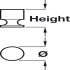 Cyrus Knob Brass Polished Chrome D19x24mm - view 2