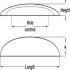Wilton Cup Handle Unfin Oak 32mm Fixing Centres - view 2