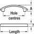 Hudson Bow Handle Zinc Alloy PC 64mm Fixing Centres - view 2