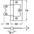 Flush Hinge 75x51mm Brass SCP - view 2