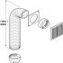 Manrose 100mm Grv Grille Duct Set 1m Wht - view 2