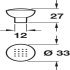 Dimple Knob Zinc Alloy PC D33x27mm - view 4