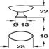 Pearl Knob Zinc Alloy Sat Nickel 28x18x22mm - view 3