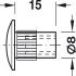 Sleeve Nut M6x15mm wo Slot Steel Glv - view 2