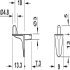 Shelf Support D3mm w Lug Plug Zinc Alloy Black - view 2