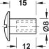 Sleeve Nut M6x15mm wo Slot Steel Glv - view 3