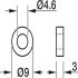 Door Panel Con.Bolt Washer D9x3mm Plastic Wht - view 2