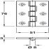 Butt Hinge DPBW D9x76x51mm Ext Brs Self - view 2