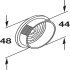 Vent Trim Rectangle D48mm Plastic Brown - view 4