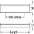 Curve Profile Handle Aluminium SSE 64mm Fixing Centres - view 4