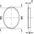 Vent Trim Rectangle D65mm Plastic White - view 4