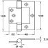 Flush Hinge 102x70mm 201 Stainless Steel PSS - view 2
