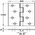 Butt Hinge DSSW Sqr 100x66mm Stainless Steel SSS - view 2
