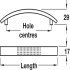 Dimple Bow Handle Zinc Alloy MN 128mm Fixing Centres - view 2
