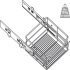 Veg Basket Acrylic Inserts 400mm White - view 2