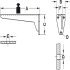 Hebgo Fix.Bracket 240x80mm 150kg/Pr Stone Grey - view 3