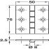 Butt Hinge DPBW Sqr 76x50mm Brass CP - view 2