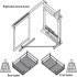 Pull Swing Corner Unit 800mm RH Silver - view 2