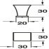 Augusta Knob+BP Zinc Alloy Polished Chrome 30x30mm - view 3