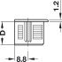 Rafix 20 Housing w Ridge 19mm Plastic White - view 4