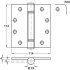 Loadmaster Butt Hinge Round 114x114 316 PSS - view 2
