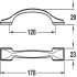 Shapes D Handle Zinc Alloy Antique Copper 128mm Fixing Centres - view 3