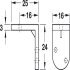 Angled Bracket 25x24x16mm Plastic Brown - view 2