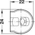 Rafix 20 Housing w Ridge 19mm Plastic White - view 5