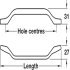 Osaka Pull Handle Zinc Alloy Sat Brass 96mm Fixing Centres - view 5