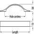 Chiswick Bow Handle Zinc Alloy Stainless Steel Effect 160mm Fixing Centres - view 2