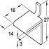 Shelf Support Stud 16x14mm Dbl Steel EB - view 2