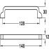 Theodore D Pull Handle Zinc Alloy ORB 128mm Fixing Centres - view 3