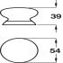 Victorian CrossGrain Knob Unfin Oak 54mm - view 2
