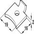 Shelf Support Stud 16x19mm Sgl Steel SN - view 2