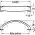 Augusta Bow Handle+BP Zinc Alloy SSE 128mm Fixing Centres - view 2