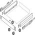 NPS Int Drawer Pnl Set 90/450mm Silver - view 3