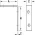 Chair Bracket 4H 80x80x18mm Steel Blu Glv - view 4
