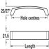 Tavistock Bow Handle Aluminium PC 160mm Fixing Centres - view 3