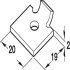 Shelf Support Stud 19x20mm Sgl Steel EB - view 2