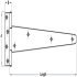 Med Pattern Tee Hinge 413x124mm MS Bright Zinc Plated - view 2