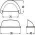 Ariel Cup Handle Zinc Alloy Pewter Effect 76mm Fixing Centres - view 2