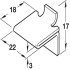 Shelf Support Stud 18x22mm Dbl Steel EB - view 2