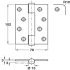 Butt Hinge Con B Sqr 102x76mm 304 SSS - view 2