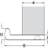 Edge Pull 100x68x4mm Brass Sat Chrome - view 2