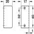 Angled Striking Plate 40x20x17mm Steel NP - view 2