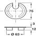 Cable Outlet 1prt D63x15mm Zinc Alloy MC - view 2