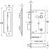 Bath Lock Mortice Latchbolt 58/78mm BP - view 2